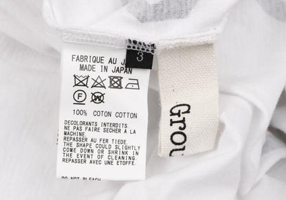 Ground Y Logo Print Hem Slit Long Sleeve T-Shirt White Size 3