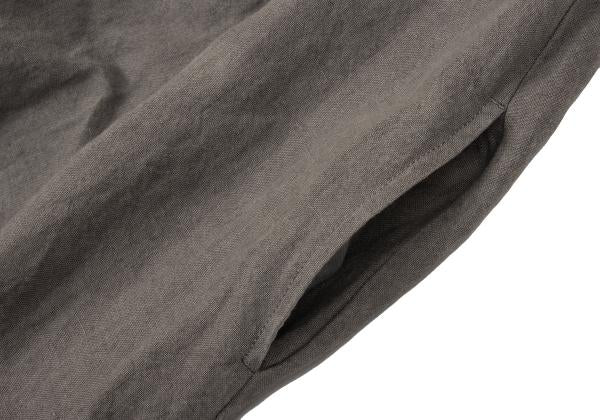pour deux Linen Tuck 3/4 Sleeve Midi Dress Gray Size 1