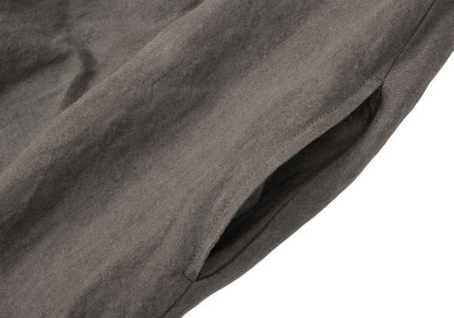 pour deux Linen Tuck 3/4 Sleeve Midi Dress Gray Size 1
