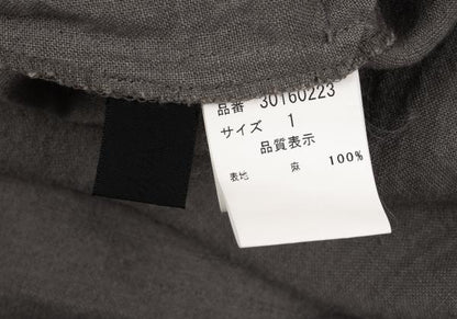 pour deux Linen Tuck 3/4 Sleeve Midi Dress Gray Size 1