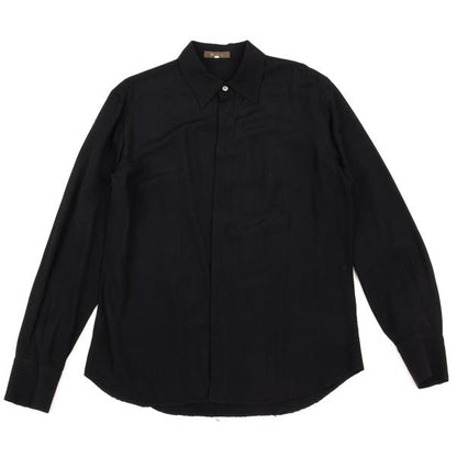 Y's for men Dark Navy Rayon Fly Front Sleeve Shirt Size 3