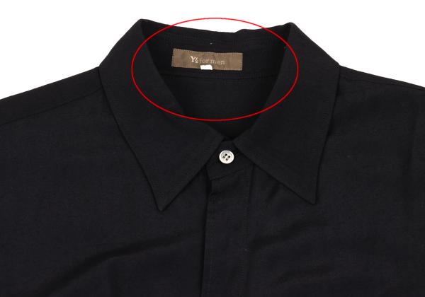 Y's for men Dark Navy Rayon Fly Front Sleeve Shirt Size 3