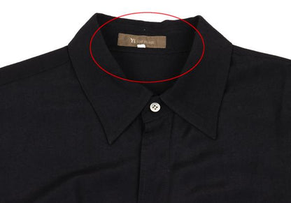 Y's for men Dark Navy Rayon Fly Front Sleeve Shirt Size 3