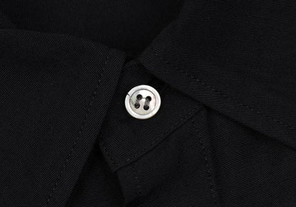 Y's for men Dark Navy Rayon Fly Front Sleeve Shirt Size 3