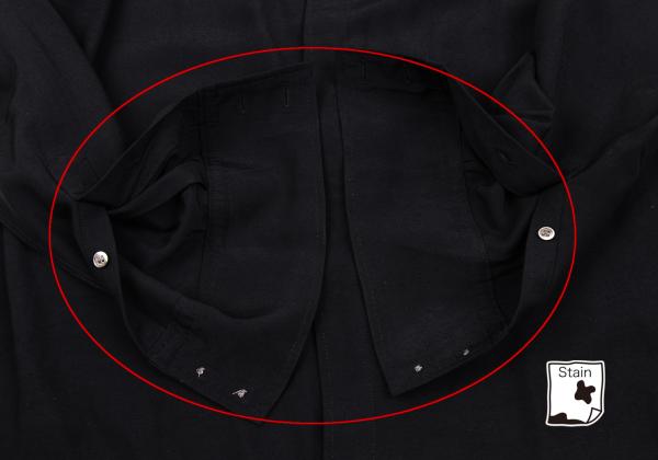 Y's for men Dark Navy Rayon Fly Front Sleeve Shirt Size 3