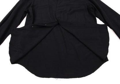 Y's for men Dark Navy Rayon Fly Front Sleeve Shirt Size 3