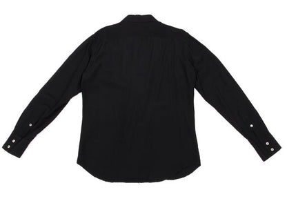 Y's for men Dark Navy Rayon Fly Front Sleeve Shirt Size 3
