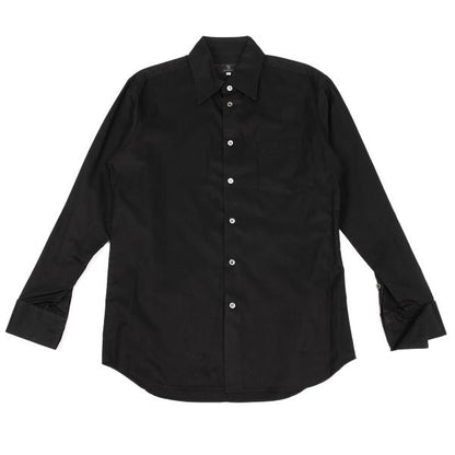 Y's for men Black Cotton Double Cuff Shirt Size 3