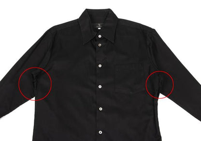 Y's for men Black Cotton Double Cuff Shirt Size 3