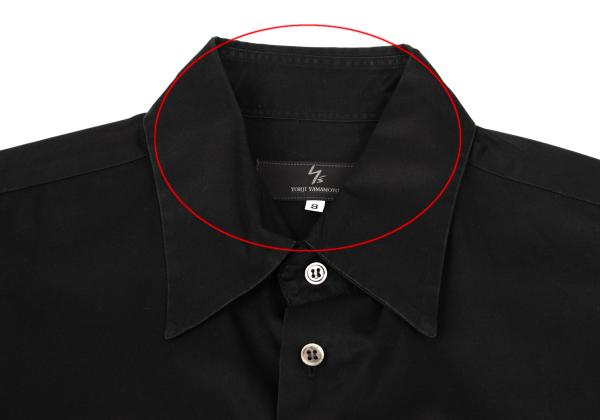 Y's for men Black Cotton Double Cuff Shirt Size 3
