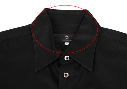 Y's for men Black Cotton Double Cuff Shirt Size 3