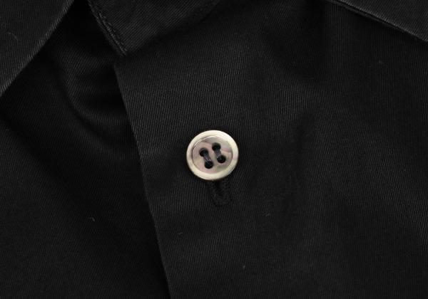 Y's for men Black Cotton Double Cuff Shirt Size 3