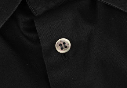 Y's for men Black Cotton Double Cuff Shirt Size 3