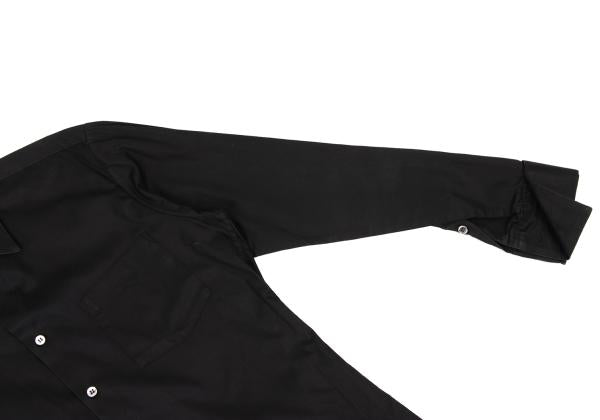 Y's for men Black Cotton Double Cuff Shirt Size 3