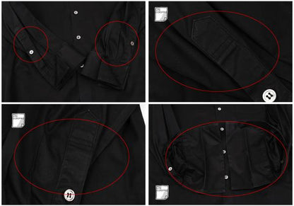 Y's for men Black Cotton Double Cuff Shirt Size 3