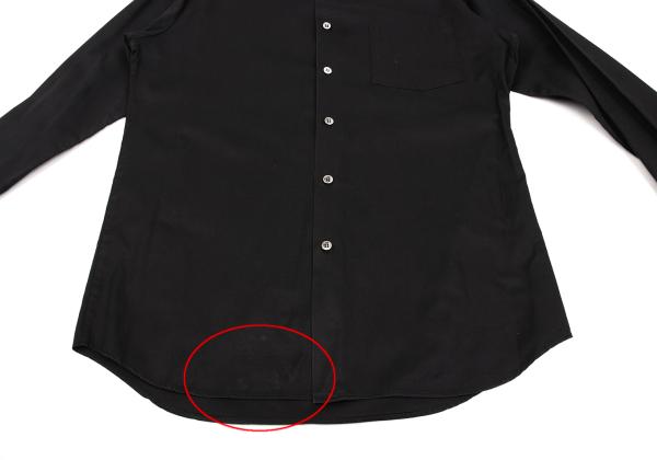 Y's for men Black Cotton Double Cuff Shirt Size 3