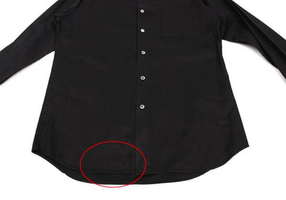 Y's for men Black Cotton Double Cuff Shirt Size 3