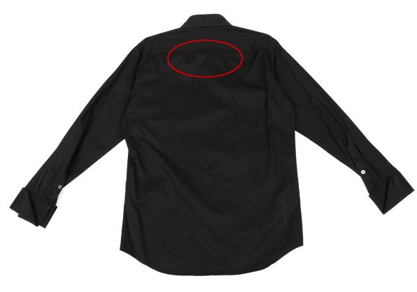 Y's for men Black Cotton Double Cuff Shirt Size 3