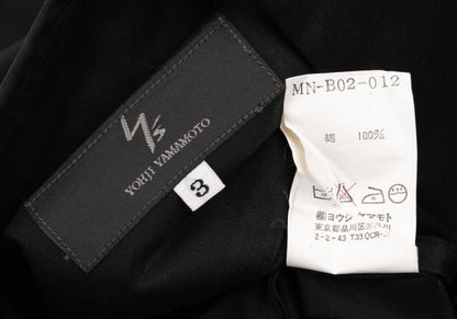 Y's for men Black Cotton Double Cuff Shirt Size 3