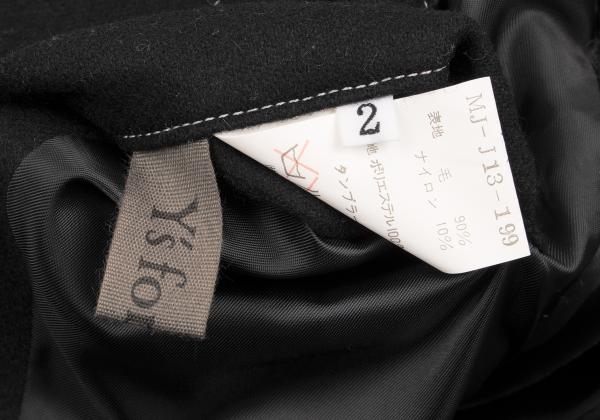 Y's for men Brushed Wool Tailored Blazer Black Size 2