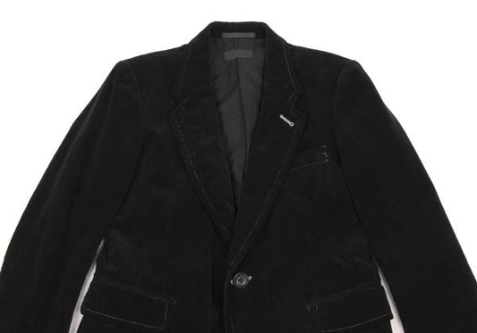 Y's for men Black Dyed Corduroy 1-Button Jacket Size 2