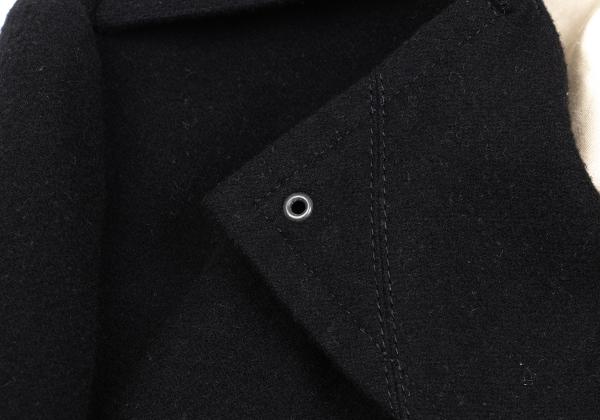 Y's for men Linen Blend Half Trench Coat Black Size 2