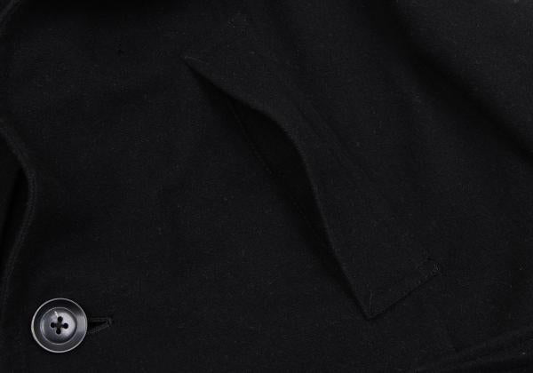 Y's for men Linen Blend Half Trench Coat Black Size 2
