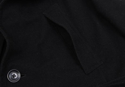 Y's for men Linen Blend Half Trench Coat Black Size 2