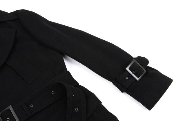 Y's for men Linen Blend Half Trench Coat Black Size 2