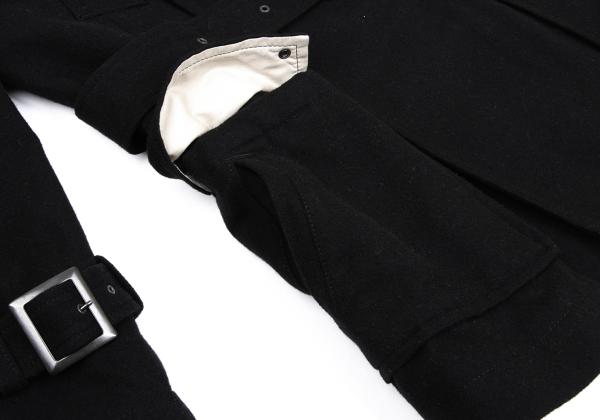 Y's for men Linen Blend Half Trench Coat Black Size 2