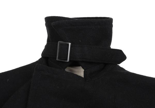 Y's for men Linen Blend Half Trench Coat Black Size 2