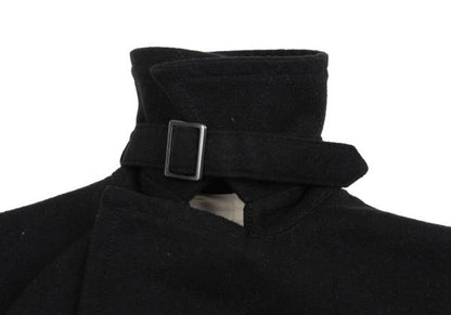 Y's for men Linen Blend Half Trench Coat Black Size 2