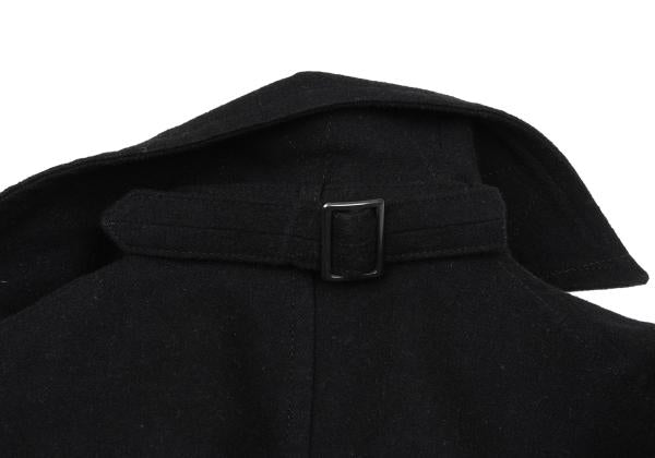 Y's for men Linen Blend Half Trench Coat Black Size 2