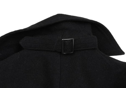 Y's for men Linen Blend Half Trench Coat Black Size 2