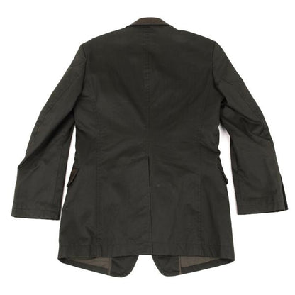 Y's for men Oiled Cotton Leather Trim Khaki Brown Jacket Size 3