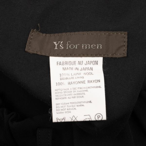 Y's for men Wool Gabardine Wide Pants Black Size S