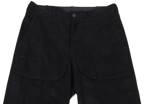 Y's for men Cotton Stretch Moleskin Flap Pants Black Size 2