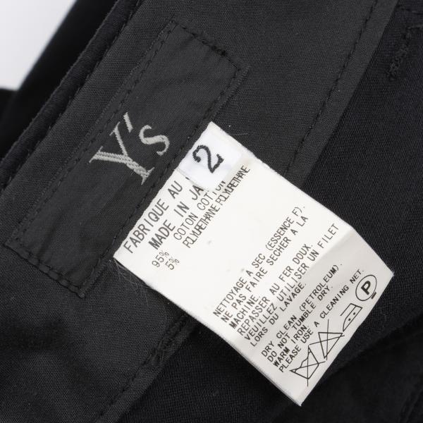 Y's for men Cotton Stretch Moleskin Flap Pants Black Size 2