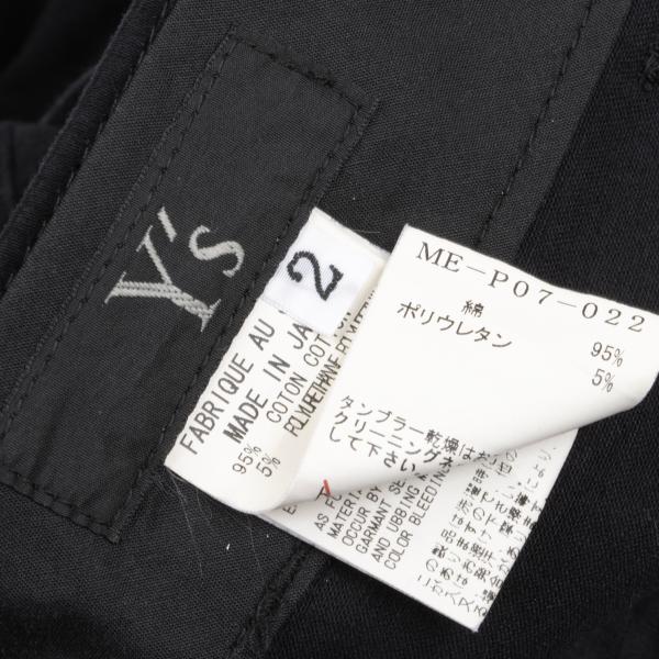 Y's for men Cotton Stretch Moleskin Flap Pants Black Size 2
