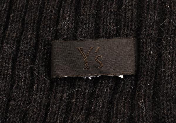 Y's for men Charcoal Rib Knit One-Sleeve Stole