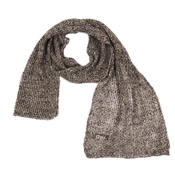 Y's for men Openwork Knit Linen Stole Gray