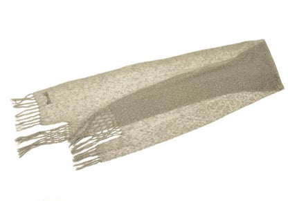 Y's for men Design Knit Fringe Linen Stole Greige