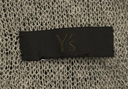 Y's for men Design Knit Fringe Linen Stole Greige