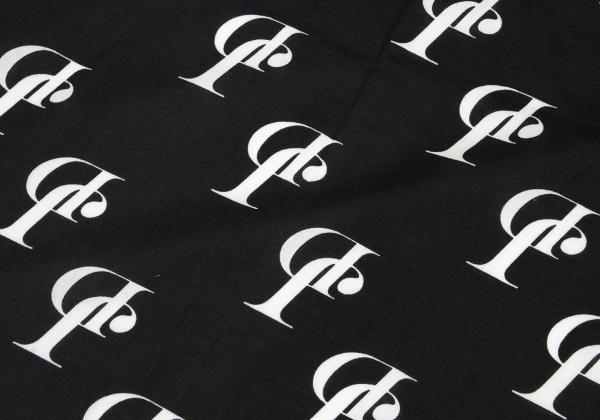 Y's for men Cotton Crown Print Oversized Scarf Black