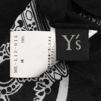 Y's for men Cotton Crown Print Oversized Scarf Black