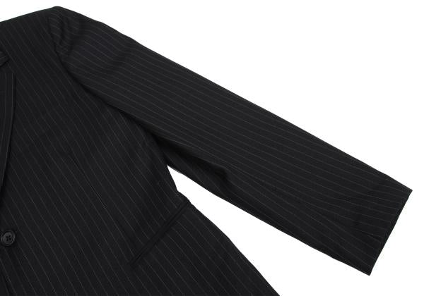 YOHJI YAMAMOTO COSTUME D Wool Chalk Stripe Dark Navy Jacket Size 2
