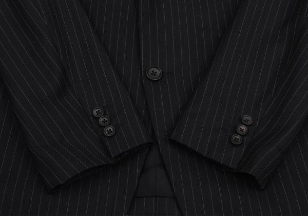 YOHJI YAMAMOTO COSTUME D Wool Chalk Stripe Dark Navy Jacket Size 2
