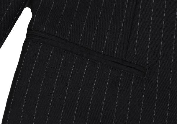 YOHJI YAMAMOTO COSTUME D Wool Chalk Stripe Dark Navy Jacket Size 2