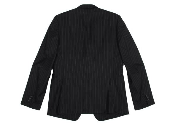 YOHJI YAMAMOTO COSTUME D Wool Chalk Stripe Dark Navy Jacket Size 2