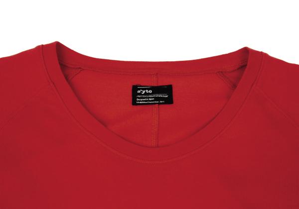 S'YTE Cotton Raw Hem Round Long Sleeve Shirt Red Size M